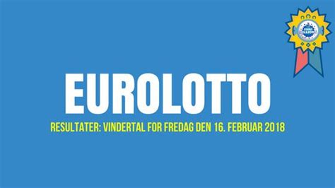 eurolotto resultat fredag.